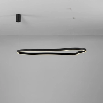 Geometryczna wisząca lampa VELBANO czarna LE45417 1xLED 61W 3000K nad wyspę