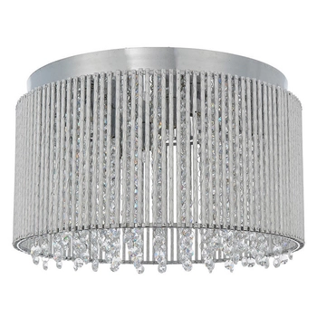 Sufitowa lampa kryształowa Galina 81980 okrągła glamour chrom przezroczysty