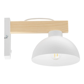 Lampa ścienna z włącznikiem rustykalna Oslo 4962 TK Lighting drewniana biała