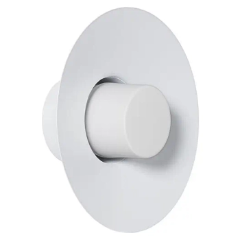 Modernistyczna ścienna lampa Caponio CPWA11000 okrągła kapelusz biały