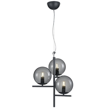 Modernistyczna LAMPA wisząca PURE  302000342 Trio loftowa OPRAWA szklane kule zwis grafitowy przydymiony