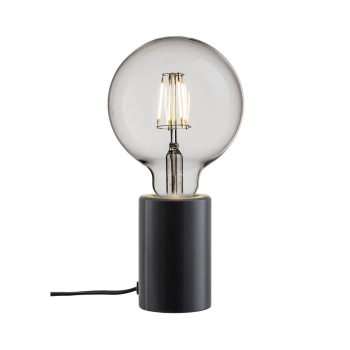 Nocna lampka do sypialni Siv 45875003 marmurowa czarna