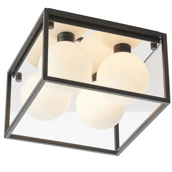 Nasufitowa lampa cube L&-195050 Light& kule szklane IP44 czarna