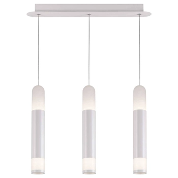 LAMPA wisząca FORLI LP-8011/3P Light Prestige metalowa OPRAWA listwa LED 30W 3000K zwis tuby chrom białe