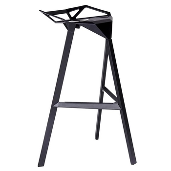 Nowoczesny hoker Split Premium BS-363.BLACK czarny minimalistyczny
