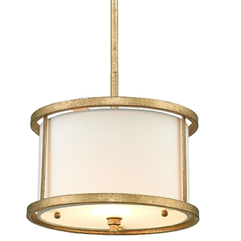 LAMPA wisząca GN-LEMURIA-MP Elstead GILDED NOLA metalowa OPRAWA okrągła złota biała