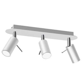Kierunkowa lampa sufitowa Preston reflektorki białe chrom