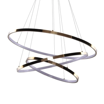 Nowoczesna lampa wisząca Wheel LED 80W 3000K metalowa złota