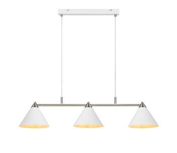 Wisząca lampa nowoczesna Klint do salonu biała stal