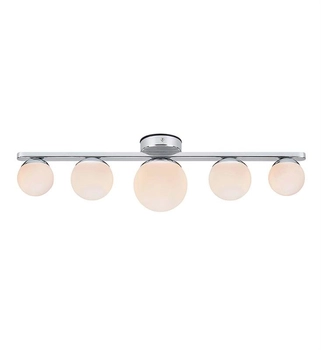 Loftowa LAMPA sufitowa PURRO 108066 Markslojd łazienkowa OPRAWA szklane kule IP44 chrom białe