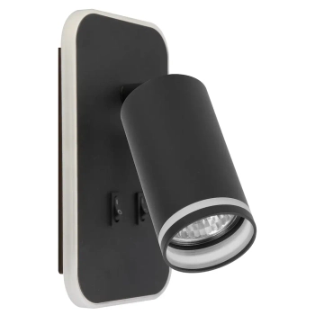 Nocny kinkiet ścienny Pipe Ring ML2081 do czytania tubka czarny