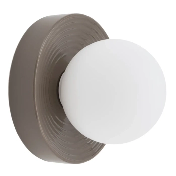 Okrągła ścienna lampa CLAY 11747 kula ball biała brąz