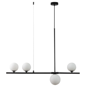 Wisząca lampa kuchenna MODERNO DN1506 black Step bubbles żelazo szkło czarna