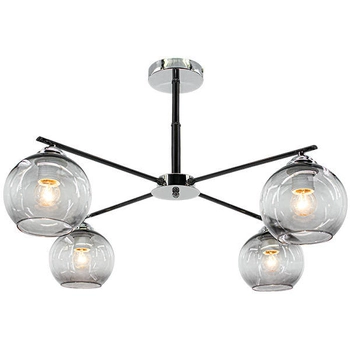 LAMPA sufitowa 1859/4 8C BL Elem loftowa OPRAWA metalowe pręty chrom czarne