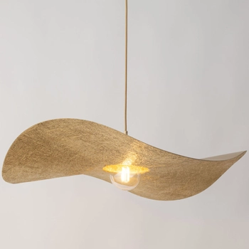 Złota lampa wisząca KAPELLO nowoczesny zwis do sypialni nad łóżko