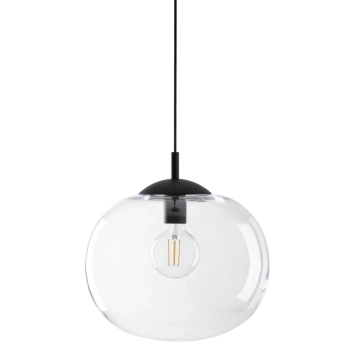 Sypialniana lampa wisząca VIBE 4818 kulista czarny przezroczysty