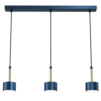 Jadalniana lampa wisząca ARENA MLP7773 minimalistyczna niebieska złota