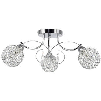 Sufitowa lampa glamour 8965/3 8C z kryształkami chrom