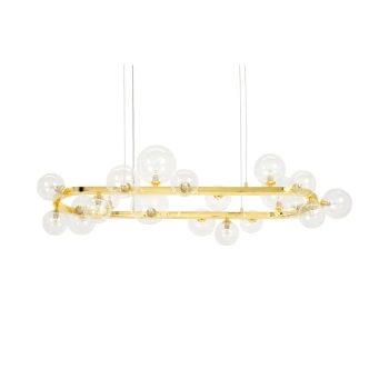 Lampa wisząca molekuły ALURE MSE1501100551 do salonu złote przezroczyste