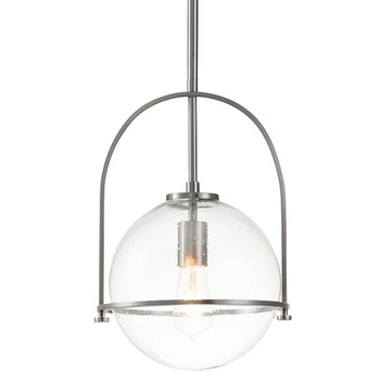 Wisząca lampa QN-SOMERSET-P-C-BN zwis ball kula nikiel