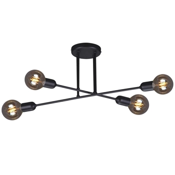 Plafon LAMPA industrialna Sitya K-4382 Kaja sufitowa OPRAWA metalowe pręty sticks czarne