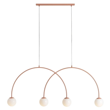 Wielopunktowa lampa wisząca Una 1116L11_L kule molekuły szkło koralowa