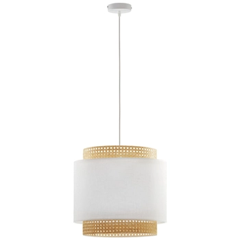 Wisząca lampa ażurowa Boho 6529 TK Lighting ratanowa okrągła biała