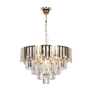 Wisząca lampa salonowa Cameron K-8175 Kaja crystal glamour złota