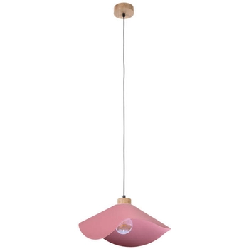 Wisząca lampa loft HATTU 1614519174 kopułowa zwis materiałowy różowy