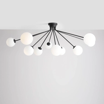 Modernistyczna lampa sufitowa Holm 1082PL_M1 Aldex do jadalni czarna biała