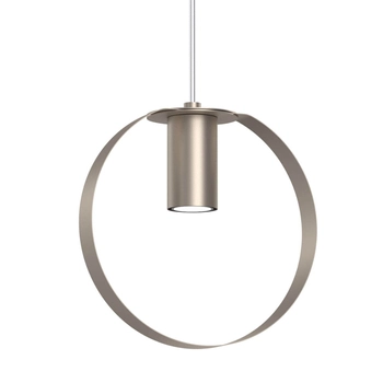Lampa okrągła wisząca ORTIGA 5043 Shilo do jadalni platynowa