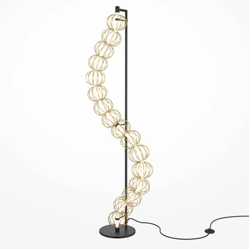 Podłogowa lampa Golden Cage MOD216FL-L38G3K LED 48W 3000K metalowa złota