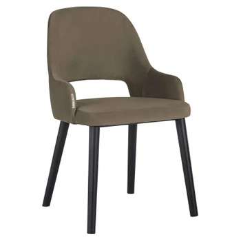 Krzesło jadalniane Antony S4590 SHITAKE SEVEN Richmond Interiors welurowe czarne khaki