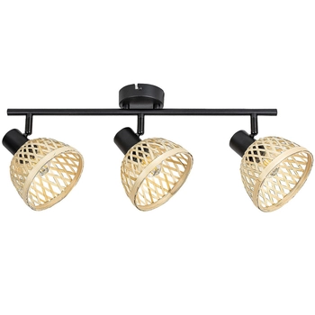 Ruchome reflektorki Rattan 3135 2-punktowa lampa natynkowa brązowa