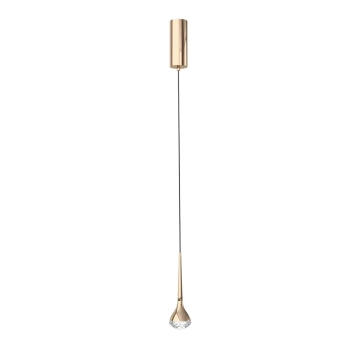 Wisząca lampa złota CRIMA OR80315 LED 6W Orlicki glamour do sypialni