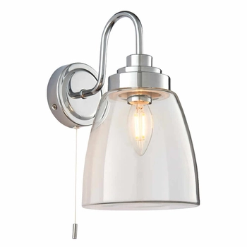Łazienkowy kinkiet ścienny Ashbury 77088 Endon szkło IP44 chrom przezroczysty
