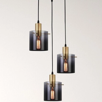 LAMPA wisząca DONATI 5223 Rabalux szklana OPRAWA zwis kaskada przydymiony złoty