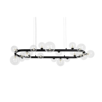 Wisząca lampa owalna ALURE MSE1501100550 molekuły przezroczyste czarne