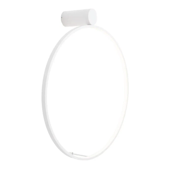 Łazienkowa ścienna lampa VISUAL biała W0434 1xLED 22W 3000K IP44 pierścień