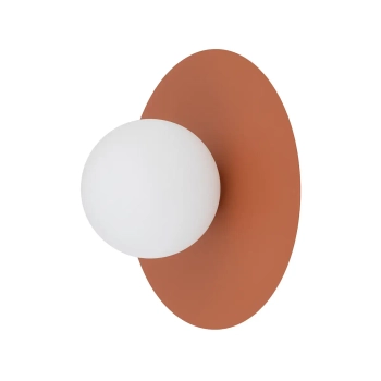 Ścienna lampa ze szkła SATURN biała terakota okrągła 1xG9 jadalniana kula 12437