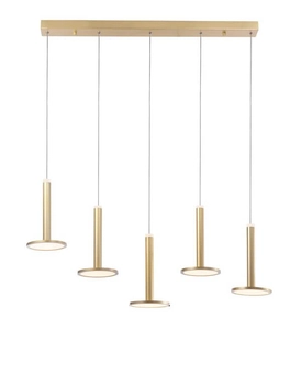 Kuchenna lampa wisząca Esquel nad wyspę LED 53W złota