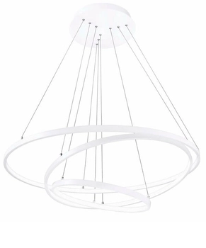 Ledowy żyrandol BANOS LE99323 pierścienie 145W 3000K białe