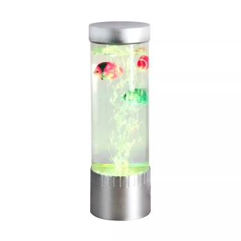 Stołowa wodna lampka AQUA 89245 LED 3,6W RGB rybki srebrna