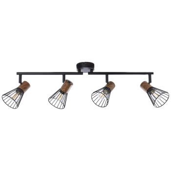 Sufitowa lampa loft Manama 78132/76 metalowa czarna drewniana