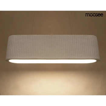 Ryflowana lampa wisząca MAZAYA biała MSE1501100607 1xLED 71,5W nad stół