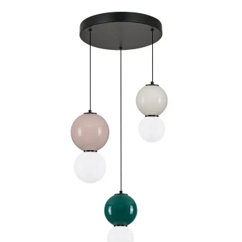 Potrójna lampa wisząca JORELIA LE45258 LED 14W 3000K szara zielona biała