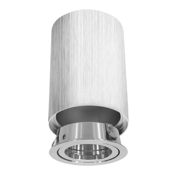 Spotlight lampa sufitowa 498 Domeno LED okrągła tuba szczotkowana srebrna