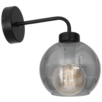 Loftowa LAMPA ścienna SOFIA MLP6571 Milagro skandynawska OPRAWA szklany kinkiet kula czarna przydymiona
