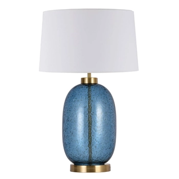 Designerska lampa nocna Amur LP-919/1T blue Light Prestige biała niebieska