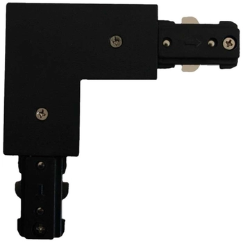 Kątowy zasilający L-ŁĄCZNIK szynoprzewodu LP-552-S-BK Light Prestige do szyny natynkowej 1-fazowej czarny